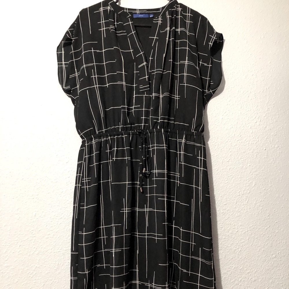black and white dress